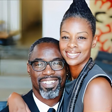 Isaiah Washington and his wife Jenisa Garland.